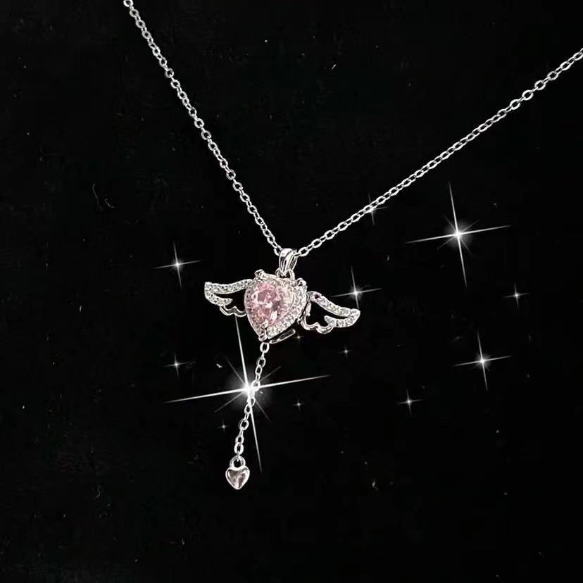 Cupid Angel Heart Necklace