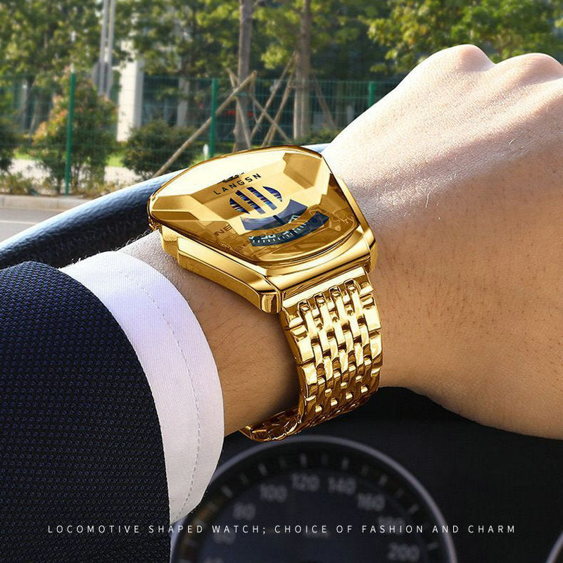 LANGSN™ Futuristic Crystal Dial Premium Quartz Watch