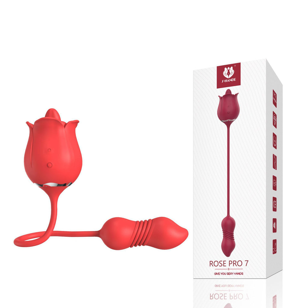 S-HANDE Rose Tongue Licking Massager – Rechargeable Intimate Wellness Stimulator