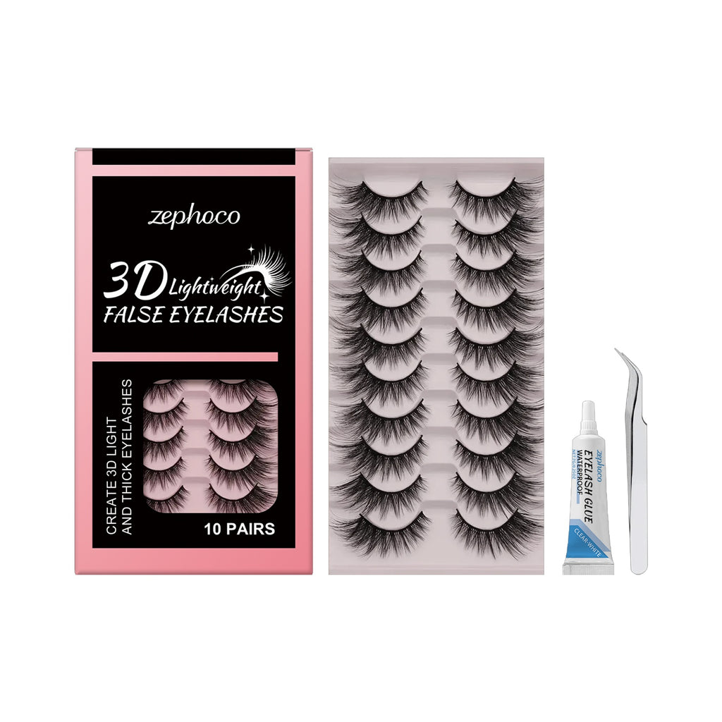 ZEPHOCO- FeatherSoft 3D False Eyelashes