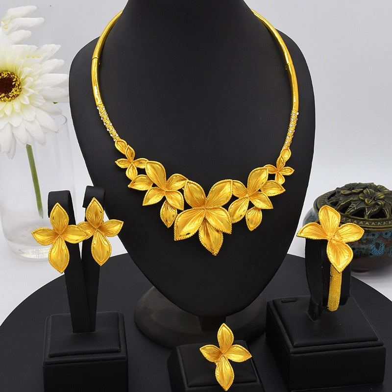 Royal Gold Floral Luxe Jewelry Set