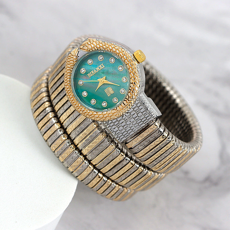 VELMORA LUXE™ Diamond Serpentine Bracelet Watch