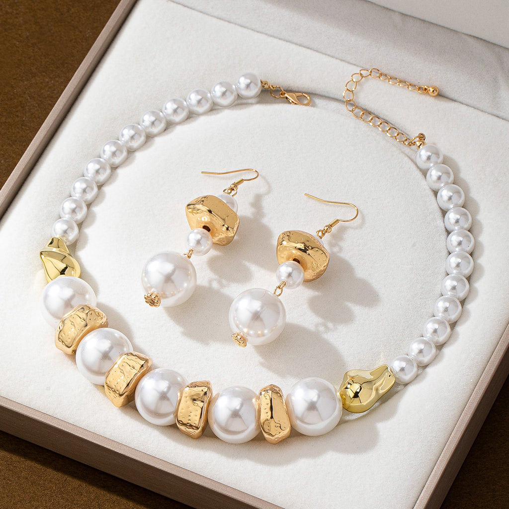 Elegant Pearl-Style Jewelry Set