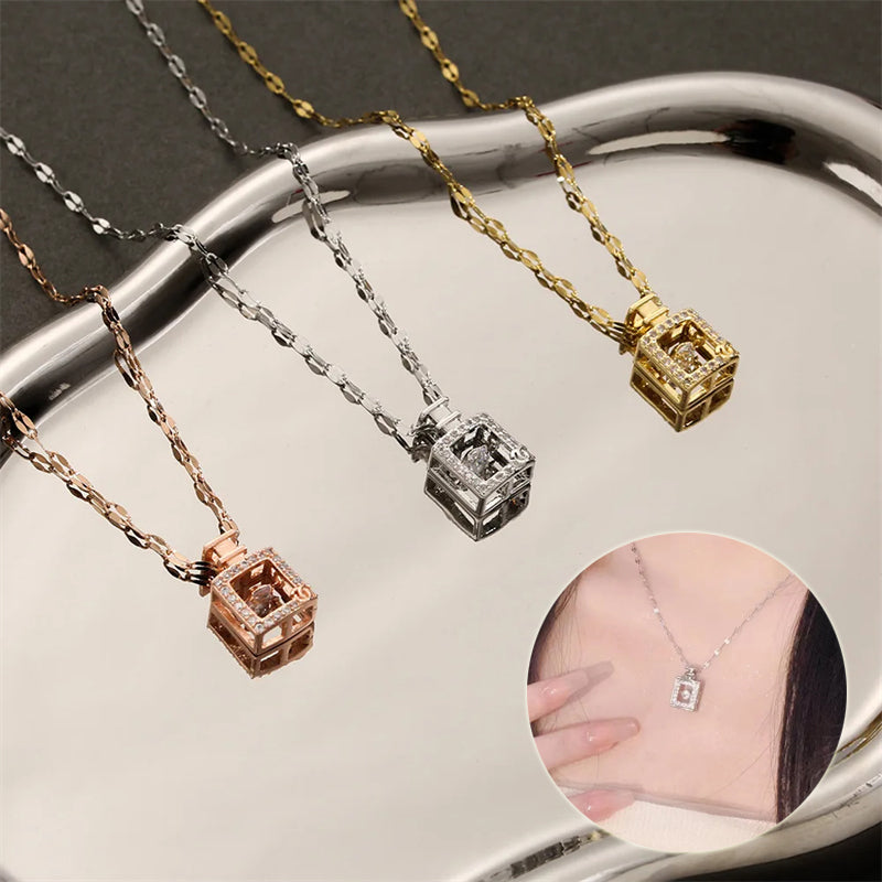 Aurelia Prism Cube Pendant Necklace