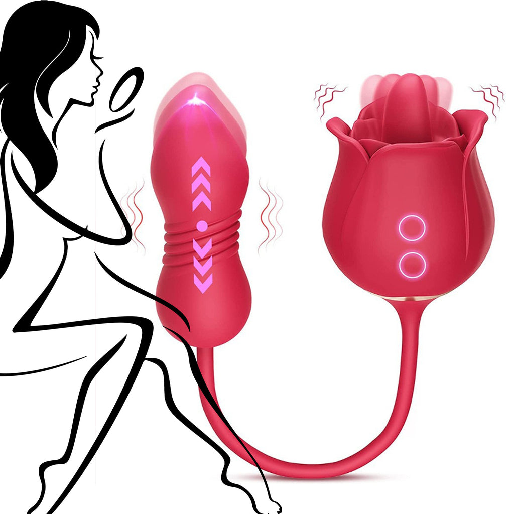 S-HANDE Rose Tongue Licking Massager – Rechargeable Intimate Wellness Stimulator