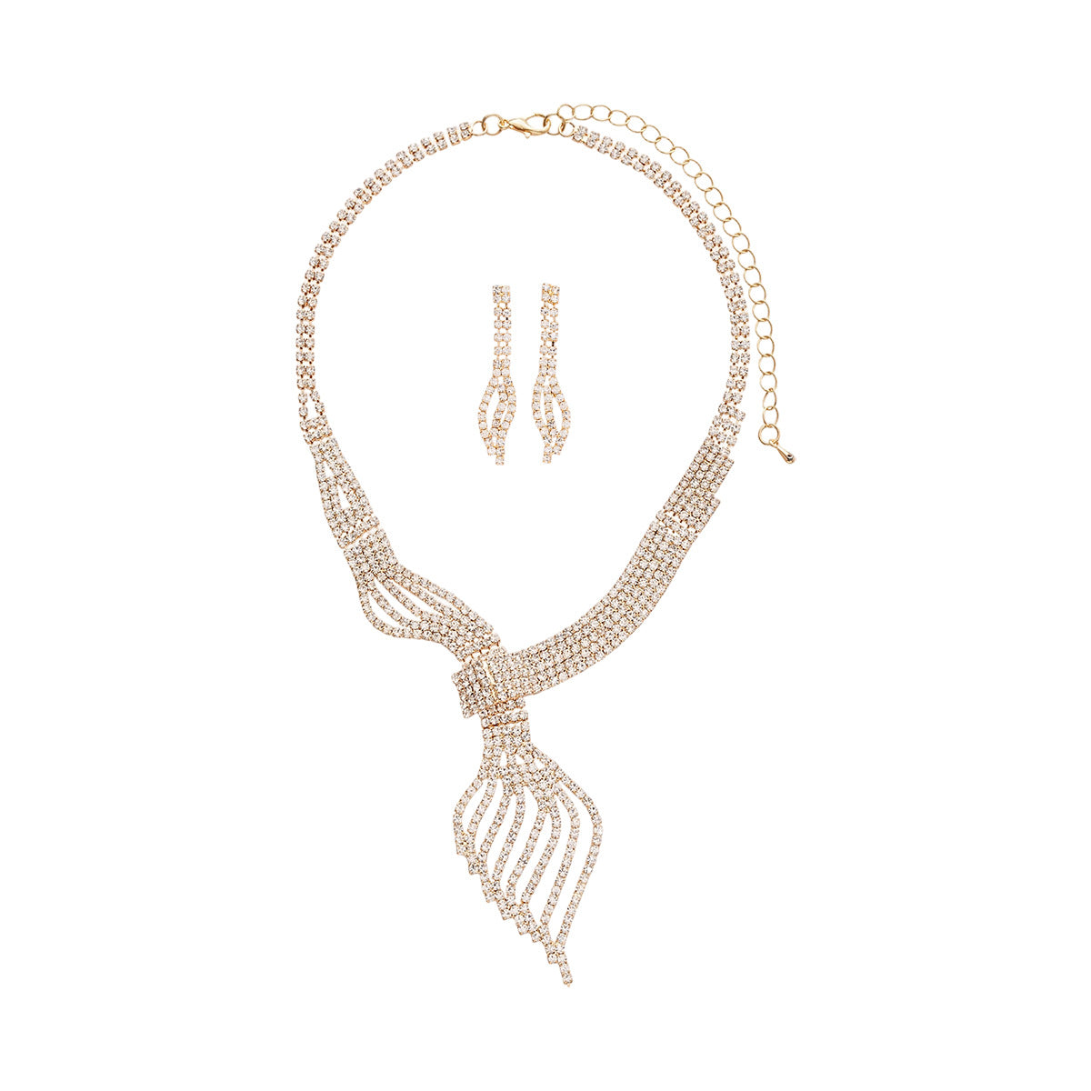 Luxury Rhinestone Clavicle Jewelry Set