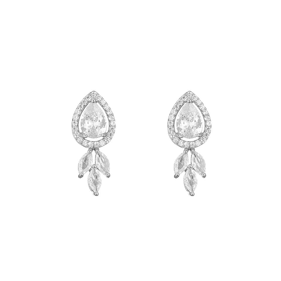 Water Drop Zircon Stud Earrings