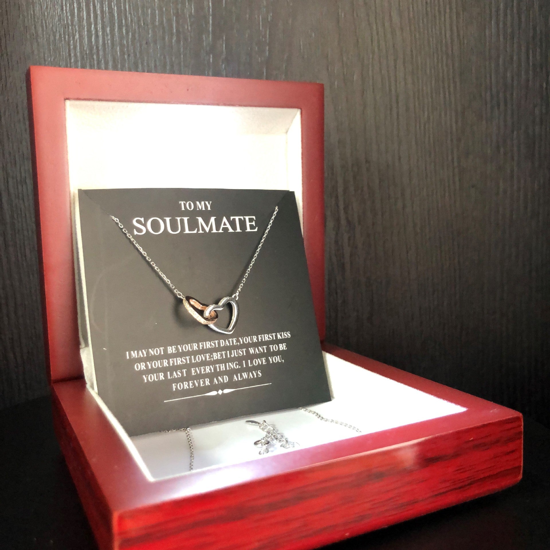 Soulmate Double Heart Silver Necklace