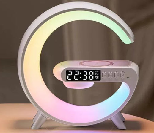AuraGlow™ Smart Ambient Lamp with Wireless Charging & Bluetooth Audio