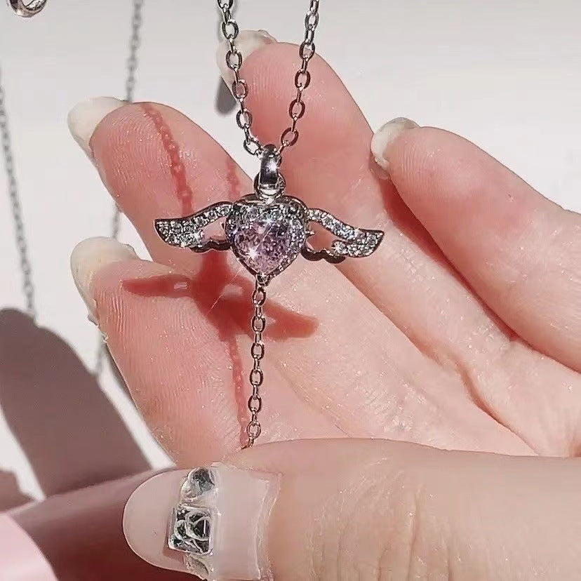 Cupid Angel Heart Necklace