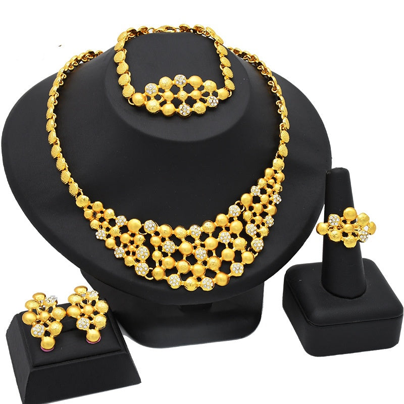 Royal Gold Floral Luxe Jewelry Set