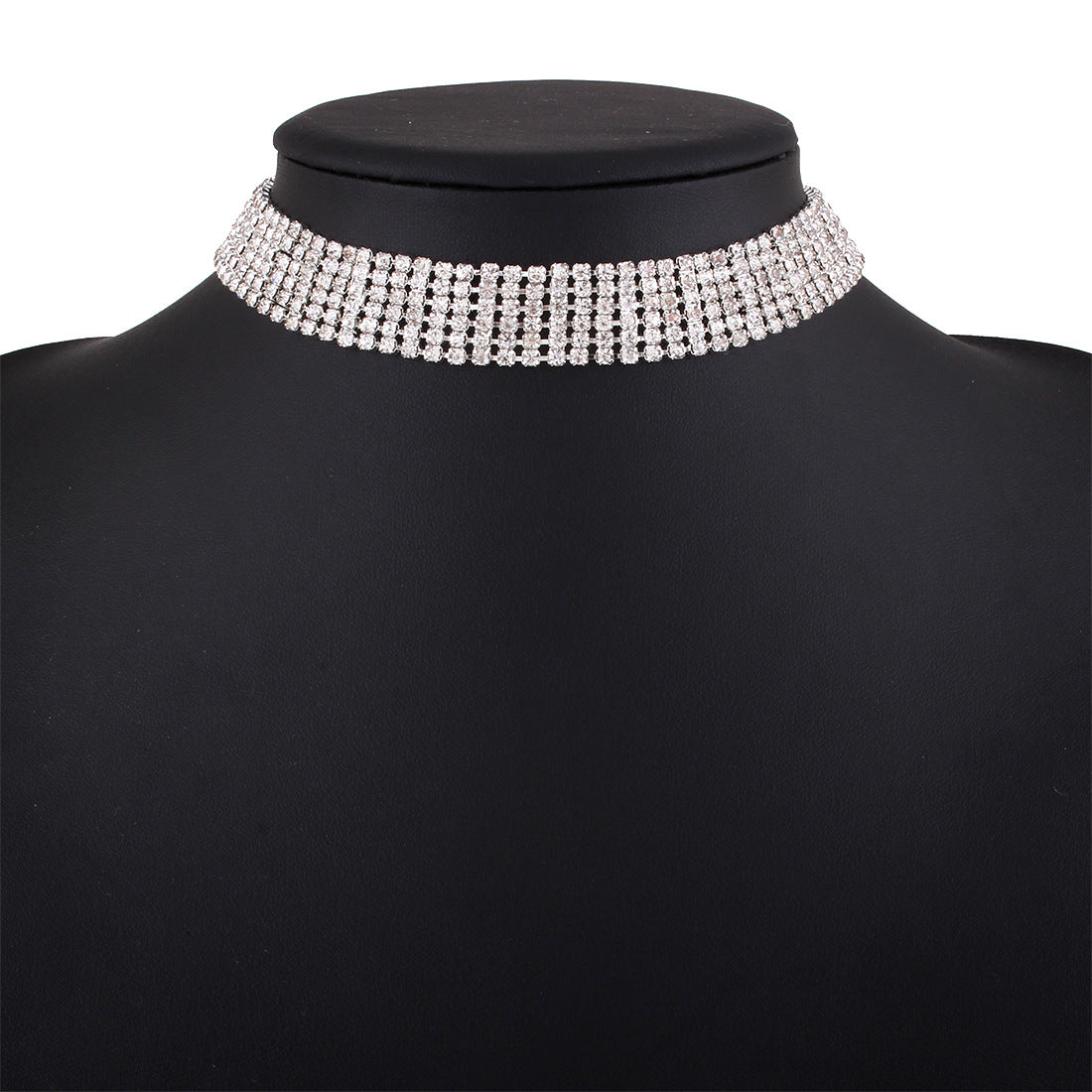 Luxury Geometric Diamond Choker Necklace