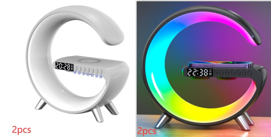 AuraGlow™ Smart Ambient Lamp with Wireless Charging & Bluetooth Audio