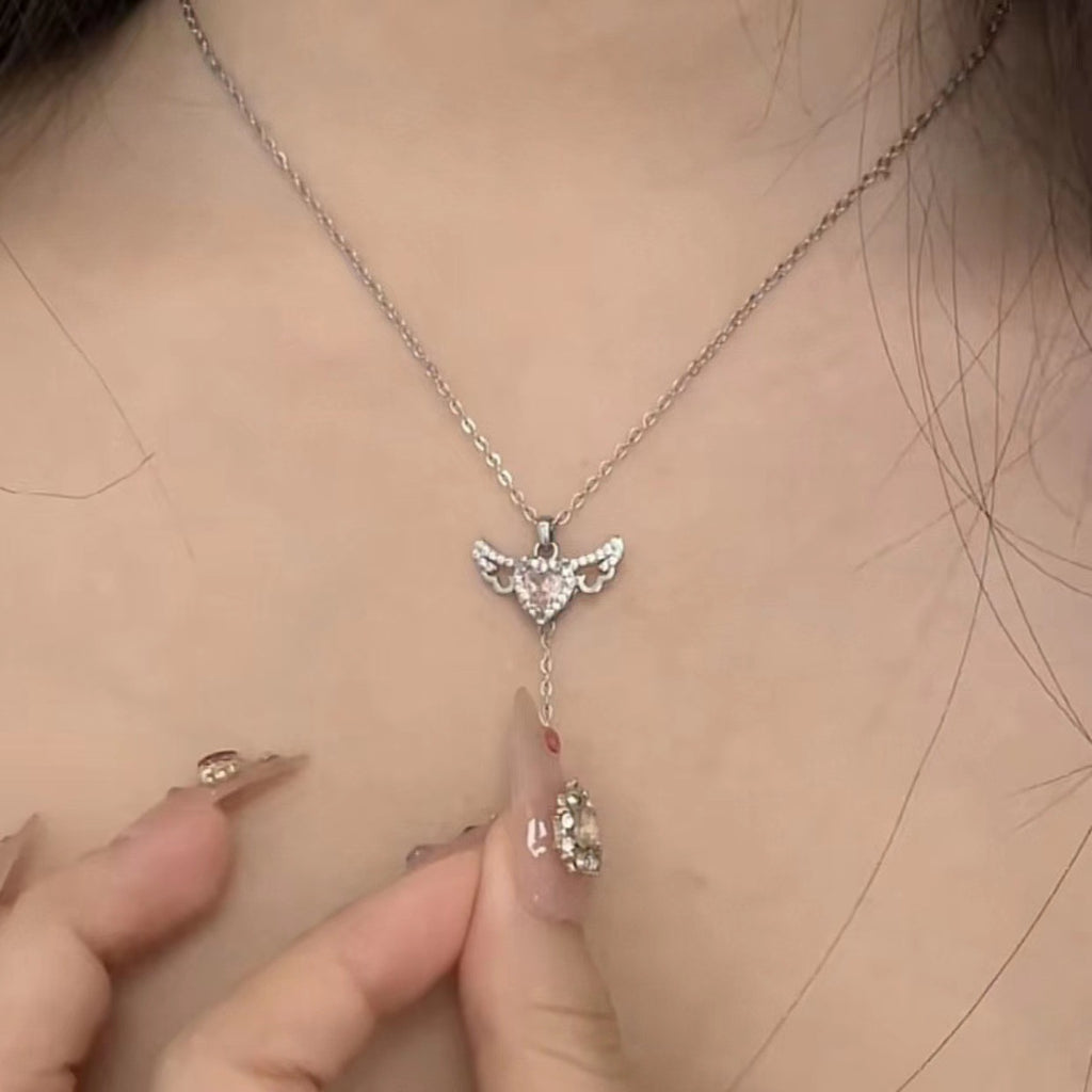 Cupid Angel Heart Necklace