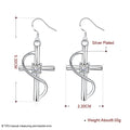 Elongated Cross Drop Earrings