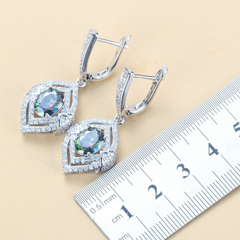 Luxury Inlaid Gemstone Jewelry Set