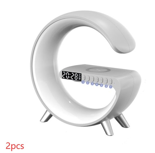 AuraGlow™ Smart Ambient Lamp with Wireless Charging & Bluetooth Audio