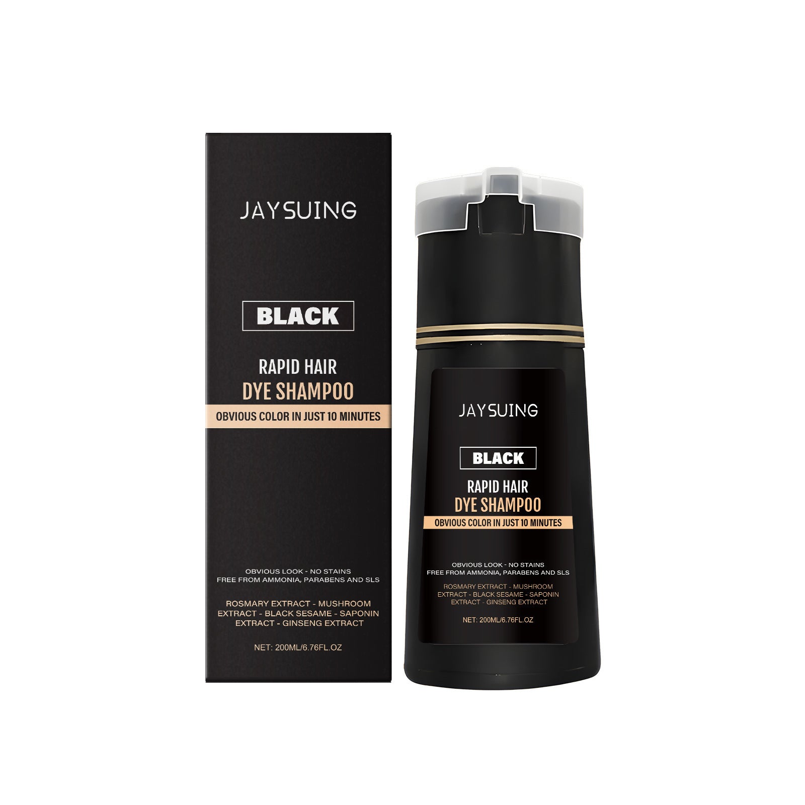 JAYSUING Rapid Hair Dye Shampoo – Instant Coverage (200ml)