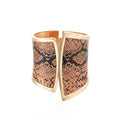 Luxury Snake Texture Wide Cuff Bracelet
