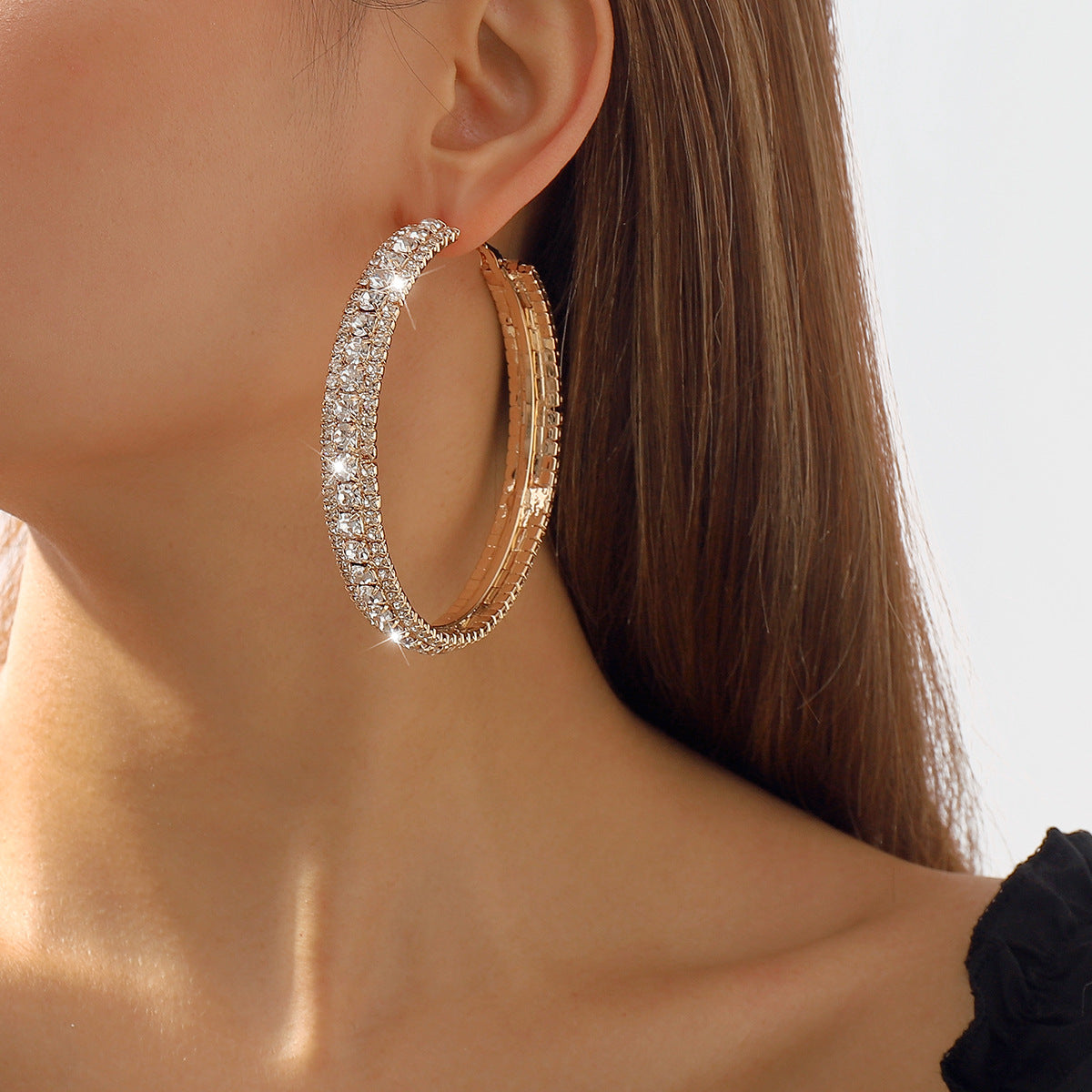 Premium Oversized Gold Hoop Earrings