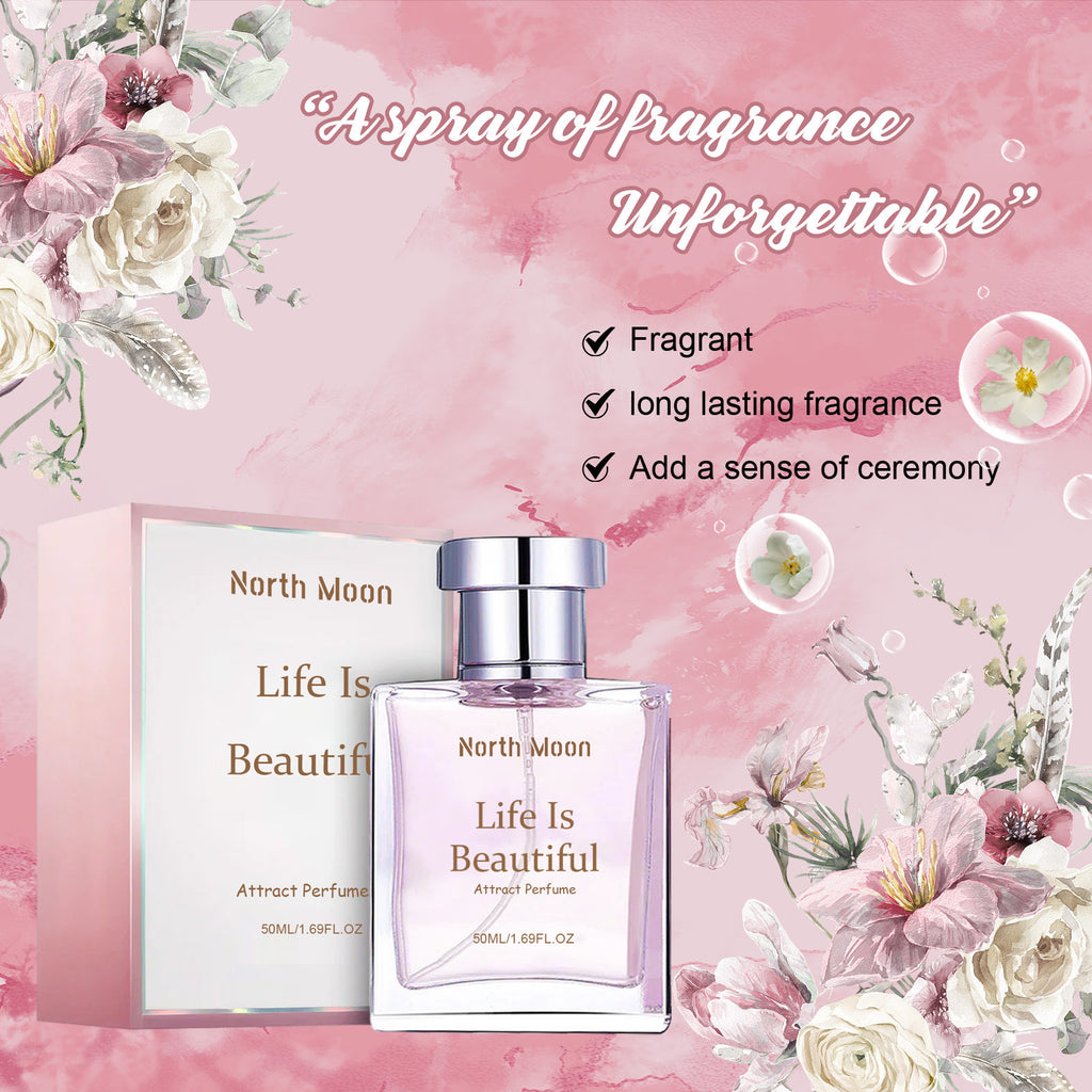 North Moon-Life Is Beautiful Attract Perfume – Elegant Floral Citrus Long-Lasting Fragrance