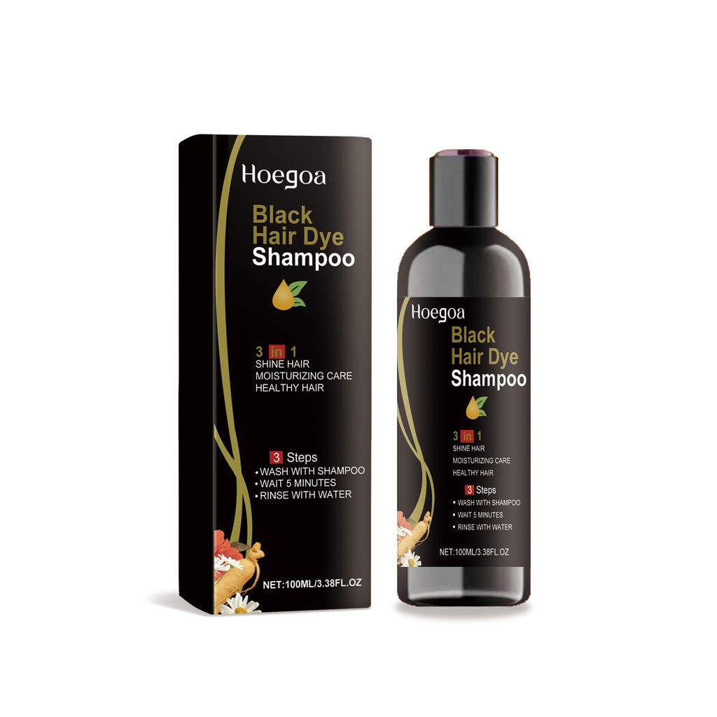 HOEGOA- Herbal Black Hair Dye Shampoo