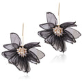 Elegant White Floral Earrings