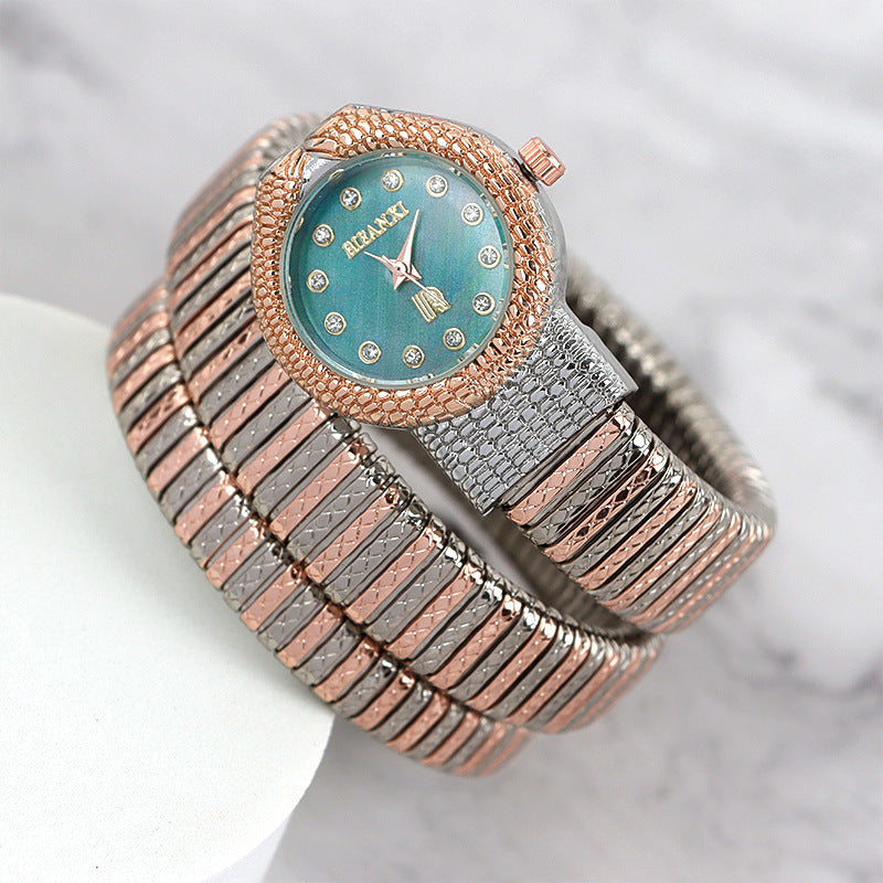 VELMORA LUXE™ Diamond Serpentine Bracelet Watch