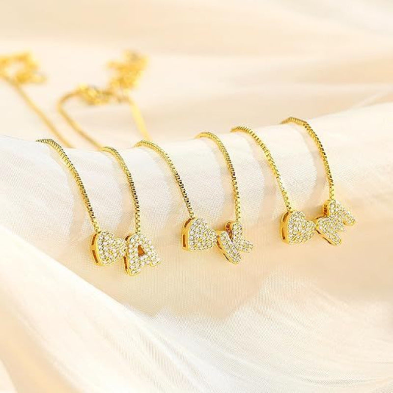 Initial Heart Signature Necklace