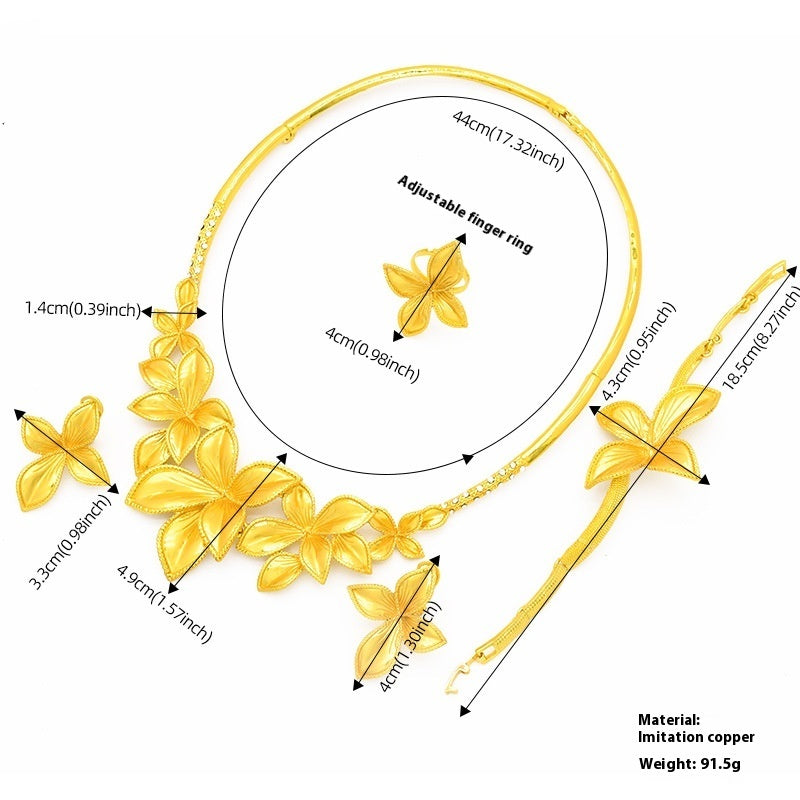 Royal Gold Floral Luxe Jewelry Set