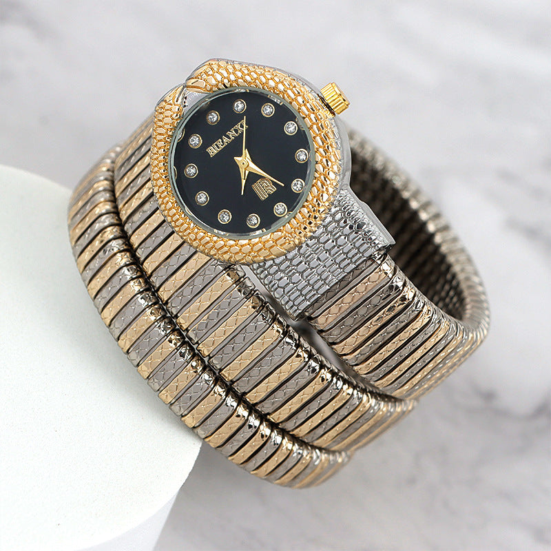 VELMORA LUXE™ Diamond Serpentine Bracelet Watch