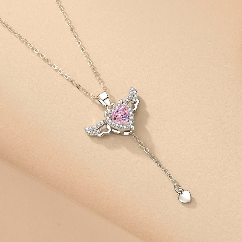 Cupid Angel Heart Necklace