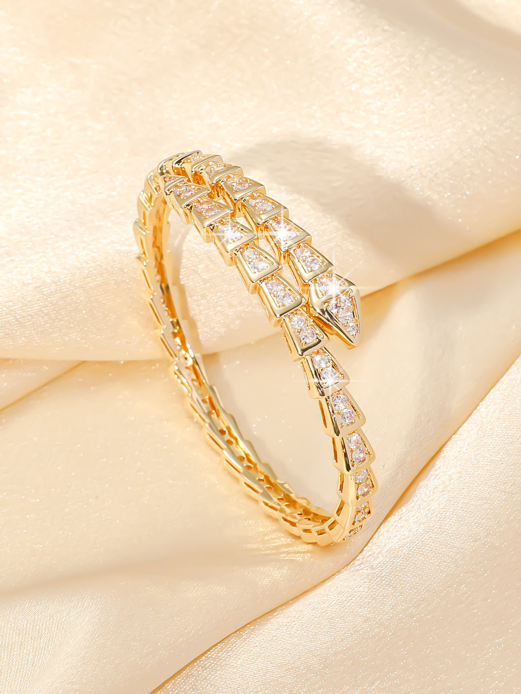 Serpent Zircon Luxe Bracelet – Power Meets Seductive Elegance