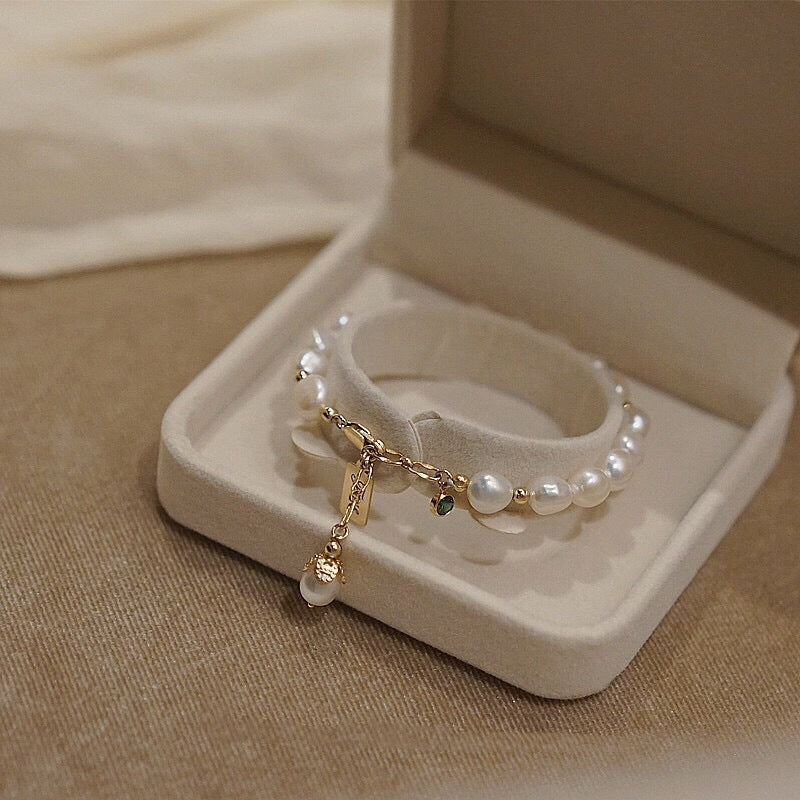 Zodiac Pearl Charm Bracelet