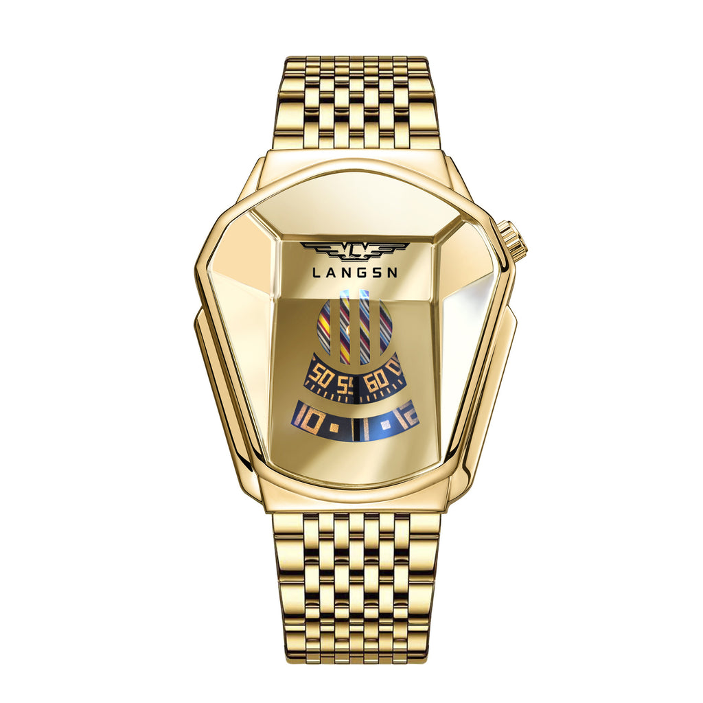 LANGSN™ Futuristic Crystal Dial Premium Quartz Watch