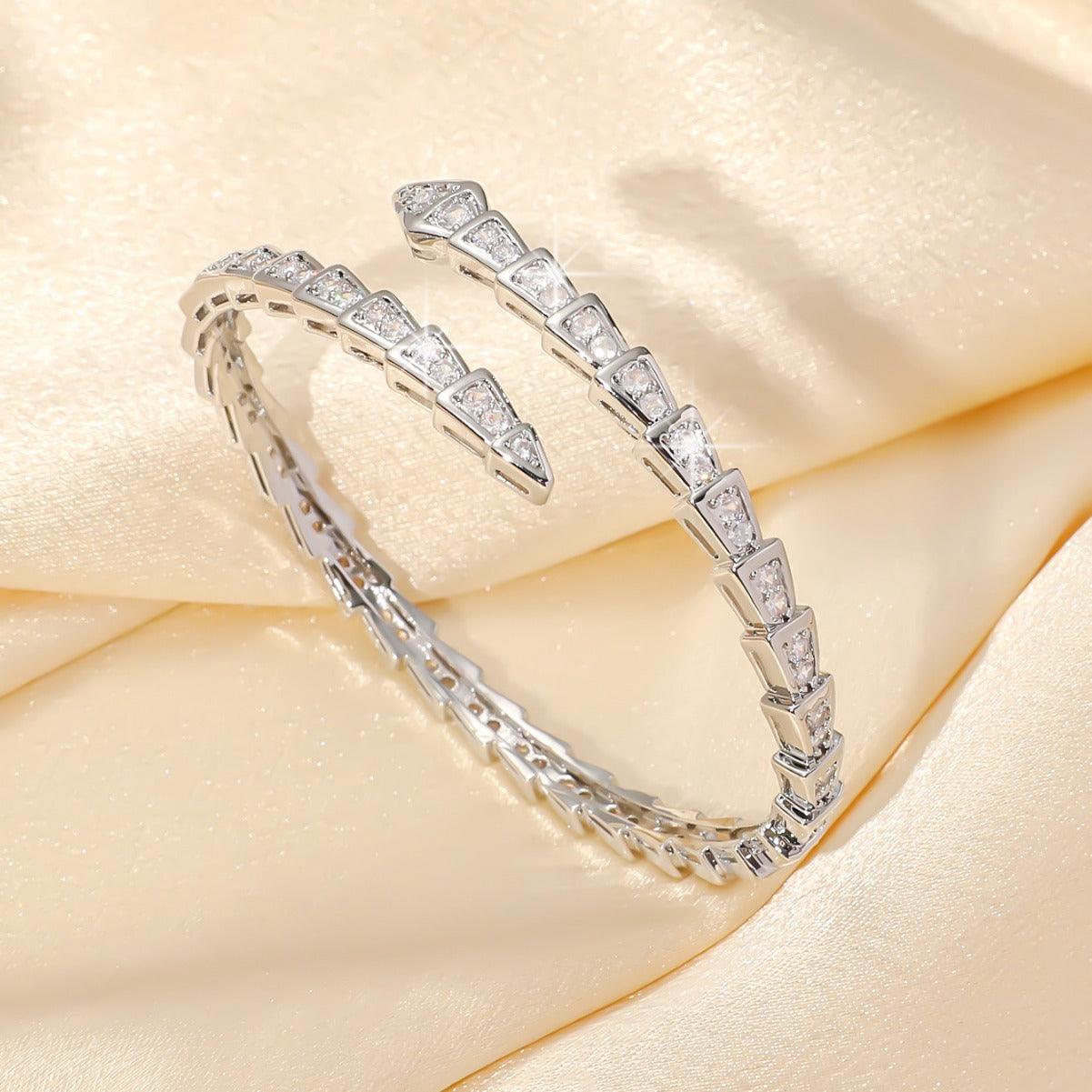 Serpent Zircon Luxe Bracelet – Power Meets Seductive Elegance
