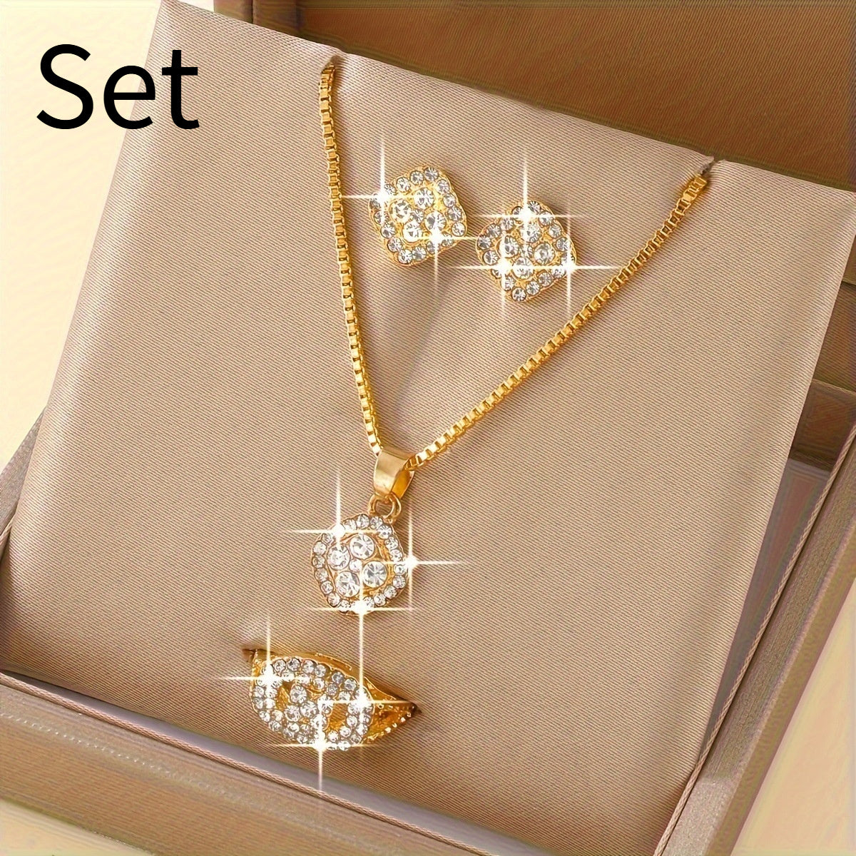 Luxury Jewelry Set – Elegant 3-Piece Collection
