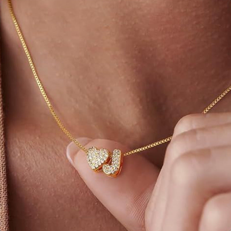 Initial Heart Signature Necklace
