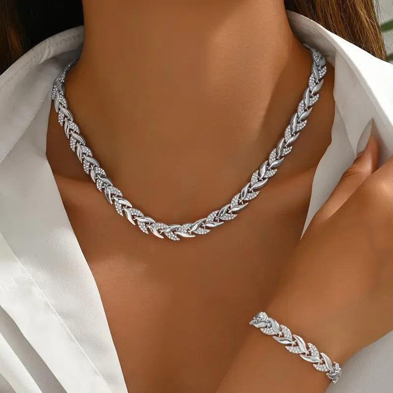Luxury Leaf Jewelry Set
